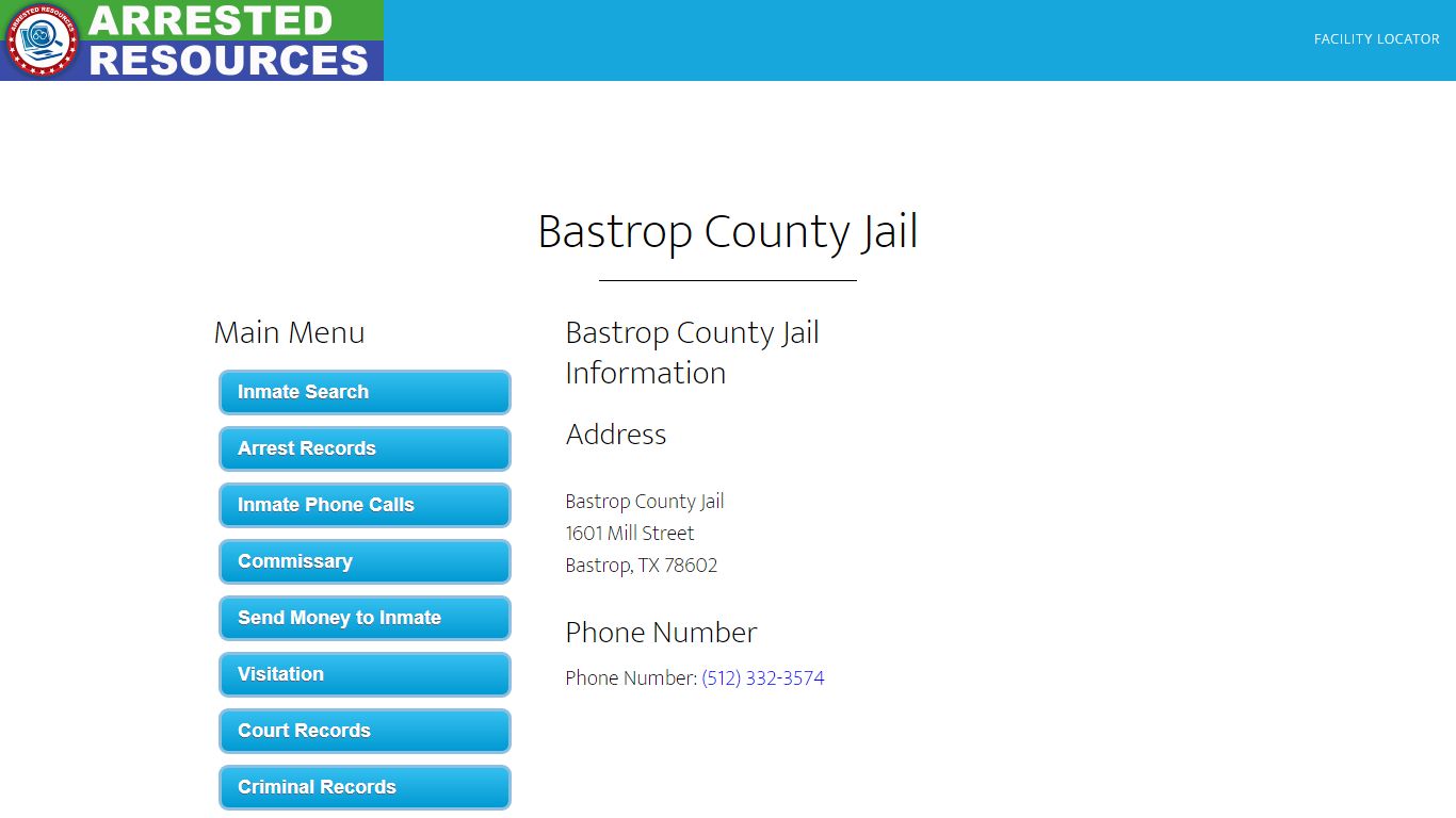 Bastrop County Jail - Inmate Search - Bastrop, TX